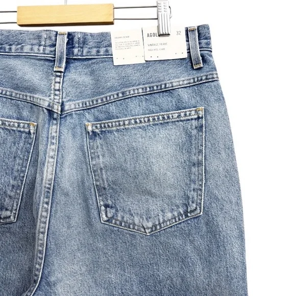 NWT Agolde Vintage High Rise Flare Leg Jeans Clamour Wash